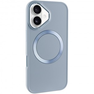 TPU чохол Bonbon Metal Style with MagSafe для Apple iPhone 16 Plus (6.7"), Синій / Mist Blue