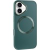 TPU чехол Bonbon Metal Style with MagSafe для Apple iPhone 16 Plus (6.7"), Зеленый / Pine green