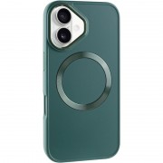 TPU чехол Bonbon Metal Style with MagSafe для Apple iPhone 16 Plus (6.7"), Зеленый / Pine green