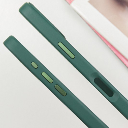 TPU чехол Bonbon Metal Style with MagSafe для Apple iPhone 16 Plus (6.7") Зеленый / Pine green - изображение 3
