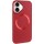 TPU чехол Bonbon Metal Style with MagSafe для Apple iPhone 16 Plus (6.7") Красный / Red