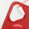 TPU чохол Bonbon Metal Style with MagSafe для Apple iPhone 16 Plus (6.7"), Червоний / Red