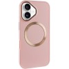 TPU чохол Bonbon Metal Style with MagSafe для Apple iPhone 16 Plus (6.7"), Рожевий / Light Pink