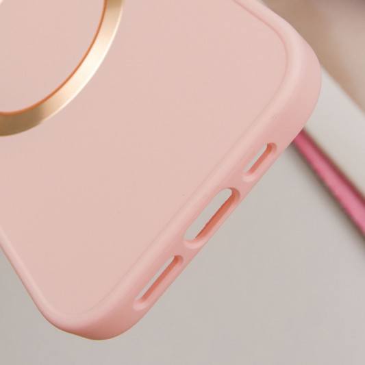 TPU чехол Bonbon Metal Style with MagSafe для Apple iPhone 16 Plus (6.7") Розовый / Light Pink - изображение 4