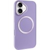 TPU чохол Bonbon Metal Style with MagSafe для Apple iPhone 16 Plus (6.7"), Бузковий / Dasheen