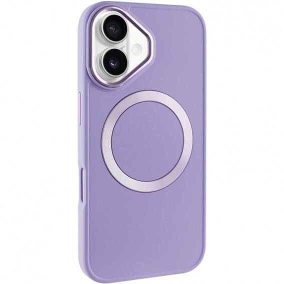 TPU чехол Bonbon Metal Style with MagSafe для Apple iPhone 16 Plus (6.7"), Сиреневый / Dasheen