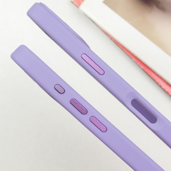 TPU чехол Bonbon Metal Style with MagSafe для Apple iPhone 16 Plus (6.7"), Сиреневый / Dasheen