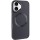 TPU чехол Bonbon Metal Style with MagSafe для Apple iPhone 16 Plus (6.7") Черный / Black