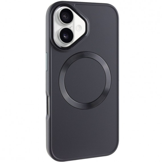 TPU чехол Bonbon Metal Style with MagSafe для Apple iPhone 16 Plus (6.7"), Черный / Black