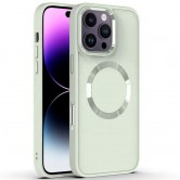 TPU чехол Bonbon Metal Style with MagSafe для Apple iPhone 16 Pro (6.3 дюйма) Белый / White
