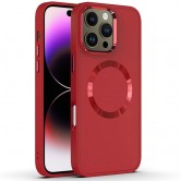 TPU чехол Bonbon Metal Style with MagSafe для Apple iPhone 16 Pro (6.3 дюйма) Красный / Red