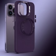 TPU чохол Bonbon Metal Style with MagSafe для Apple iPhone 16 Pro (6.3"), Фіолетовий / Dark Purple