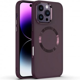 TPU чехол Bonbon Metal Style with MagSafe для Apple iPhone 16 Pro Max (6.9"), Бордовый / Plum