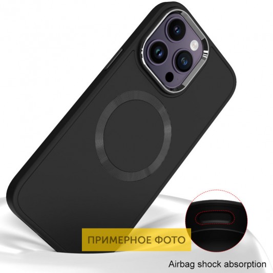 TPU чехол Bonbon Metal Style with MagSafe для Apple iPhone 16 Pro Max (6.9"), Черный / Black - изображение 1