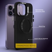 TPU чехол Bonbon Metal Style with MagSafe для Apple iPhone 16 Pro Max (6.9"), Черный / Black
