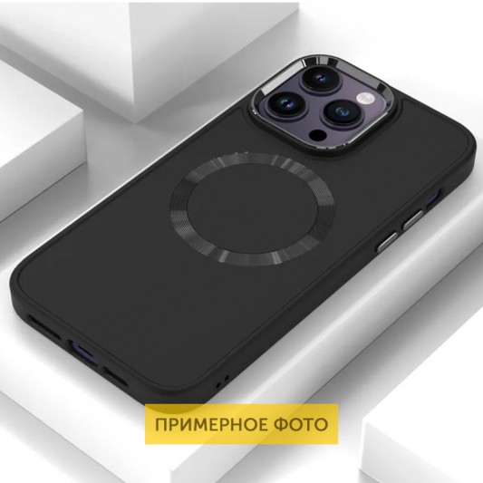 TPU чехол Bonbon Metal Style with MagSafe для Apple iPhone 16 Pro Max (6.9"), Черный / Black - изображение 3