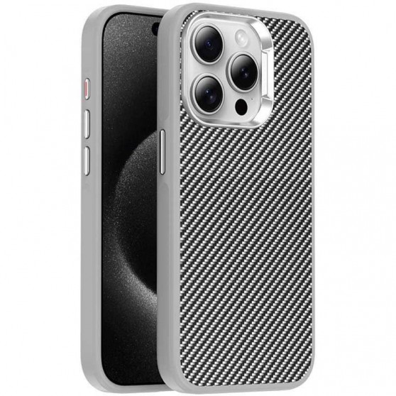 Чехол TPU+PC Carbon with MagSafe для Apple iPhone 14 Pro Max (6.7") Grey