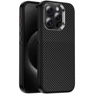 Чехол TPU+PC Carbon with MagSafe для Apple iPhone 15 Pro (6.1"), Black