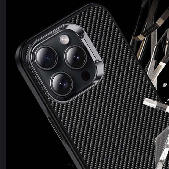 Чохол TPU+PC Carbon with MagSafe для Apple iPhone 15 Pro (6.1"), Black