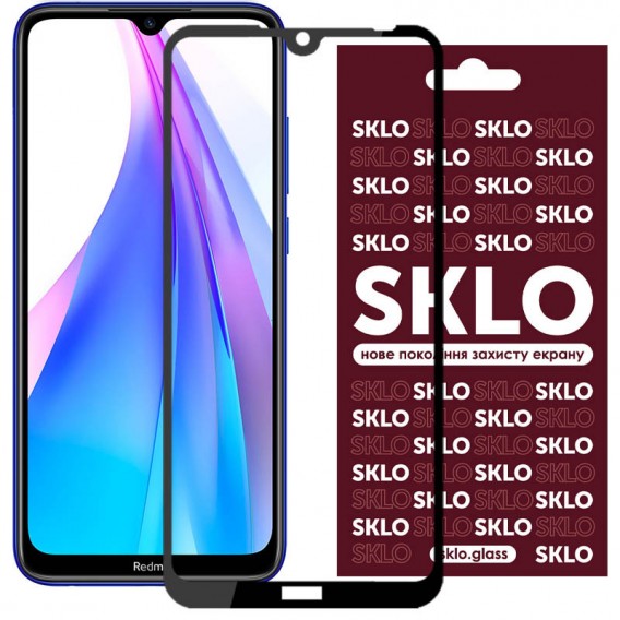 Защитное стекло SKLO 3D для Xiaomi Redmi Note 8T, Черный