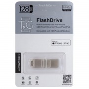 Флеш-драйв T&G 008 Metal series USB 3.0 - Lightning 128GB Срібний