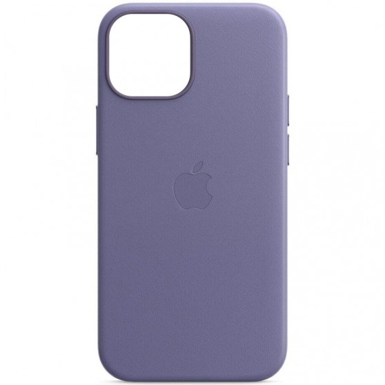 Кожаный чехол Leather Case (AAA) with MagSafe and Animation для Apple iPhone 13 Pro Max (6.7") Wisteria