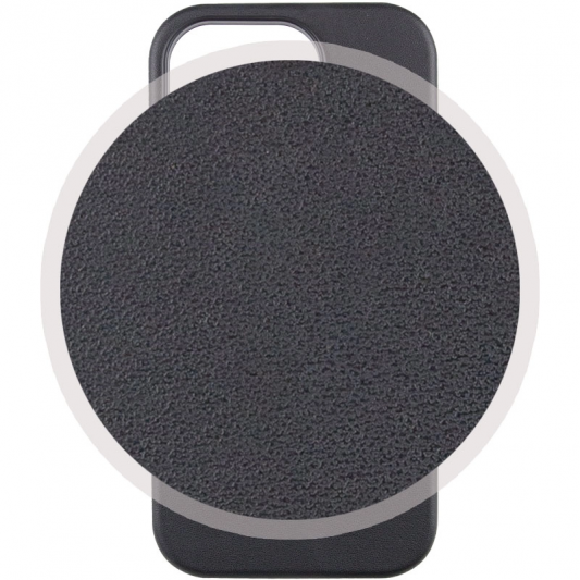 Кожаный чехол Leather Case (AAA) with MagSafe and Animation для Apple iPhone 14 (6.1") Midnight - изображение 1