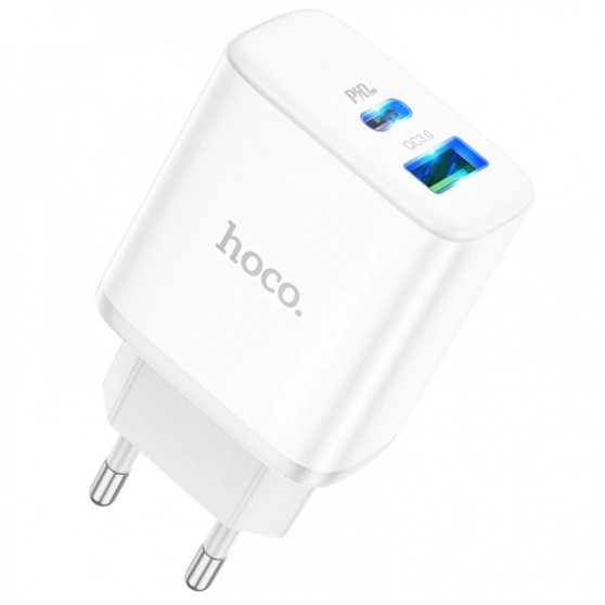 СЗУ Hoco C105A Stage PD20W+QC3.0 (1USB-A/1C) White