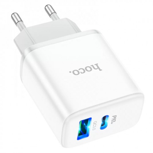 СЗУ Hoco C105A Stage PD20W+QC3.0 (1USB-A/1C) White - изображение 1