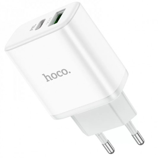 СЗУ Hoco C105A Stage PD20W+QC3.0 (1USB-A/1C) White - изображение 3