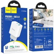 Зарядное устройство HOCO C105A Stage PD20W+QC3.0, White
