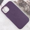 Шкіряний чохол Leather Case (AAA) з MagSafe and Animation для Apple iPhone 15 (6.1"), Dark Purple