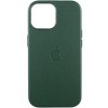Кожаный чехол Leather Case (AAA) with MagSafe and Animation для Apple iPhone 15 (6.1"), Green