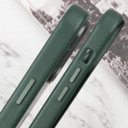 Шкіряний чохол Leather Case (AAA) з MagSafe and Animation для Apple iPhone 15 Pro (6.1"), Green