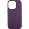 Шкіряний чохол Leather Case (AAA) з MagSafe and Animation для Apple iPhone 15 Pro (6.1"), Dark Purple
