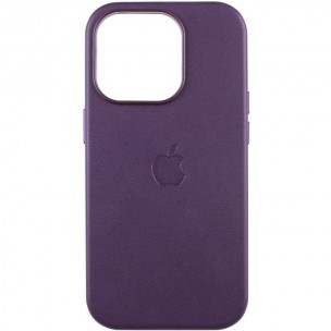 Кожаный чехол Leather Case (AAA) with MagSafe and Animation для Apple iPhone 15 Pro (6.1