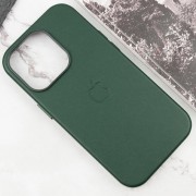 Кожаный чехол Leather Case (AAA) with MagSafe and Animation для Apple iPhone 15 Pro Max (6.7"), Green