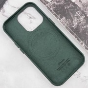 Кожаный чехол Leather Case (AAA) with MagSafe and Animation для Apple iPhone 15 Pro Max (6.7"), Green
