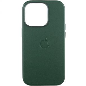 Шкіряний чохол для iPhone 15 Pro Max MagSafe & Animation (Green)