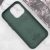 Шкіряний чохол Leather Case (AAA) з MagSafe and Animation для Apple iPhone 15 Pro Max (6.7"), Green