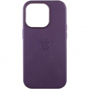 Шкіряний чохол Leather Case (AAA) with MagSafe and Animation для Apple iPhone 15 Pro Max (6.7") Dark Purple