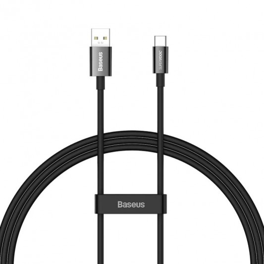Дата кабель Baseus Superior Series (SUPERVOOC) Fast Charging USB to Type-C 65W 1m (CAYS00090) Black