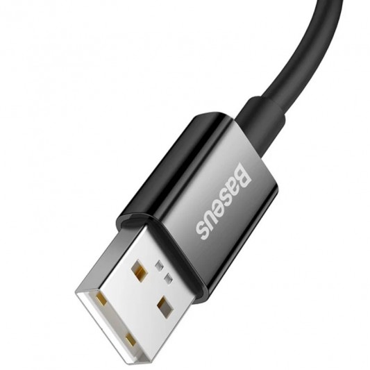Дата кабель Baseus Superior Series (SUPERVOOC) Fast Charging USB to Type-C 65W 1m (CAYS00090) Black - зображення 2 