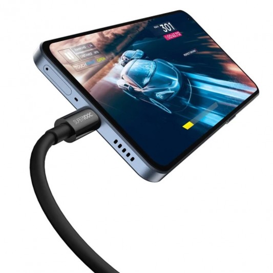 Дата кабель Baseus Superior Series (SUPERVOOC) Fast Charging USB to Type-C 65W 1m (CAYS00090) Black - зображення 3 