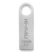 Флеш накопитель USB 3.0 Hi-Rali Shuttle 128 GB Серебряная серия, Серебряный