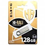 Флеш накопитель USB 3.0 Hi-Rali Shuttle 128 GB Серебряная серия, Серебряный