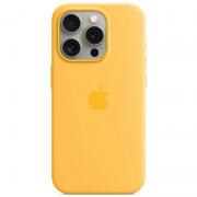 Чохол Silicone case (AAA) full with Magsafe and Animation для Apple iPhone 15 Pro (6.1"), Жовтий / Sunshine