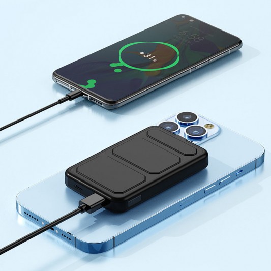 Портативное ЗУ Power Bank JJT-A27-1 PD20W+QC 22.5W с БЗУ 10000 mAh Black - изображение 1