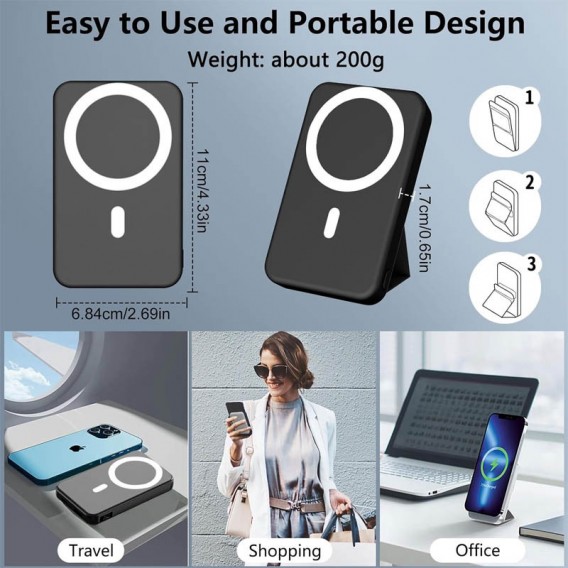 Повербанк JJT-A27-1 PD20W+QC 22.5W з БЗП 10000 mAh, Black