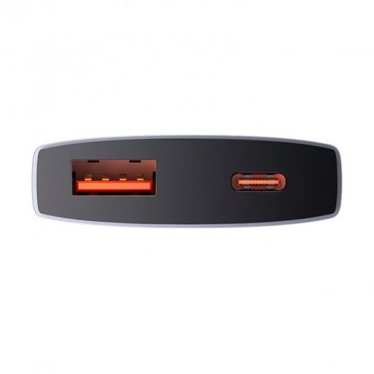 СЗУ Baseus GaN5 Pro Ultra-Slim QC 3.0+PD 65W (1USB-A/1C) + кабель Type-C to Type-C (CCGP15011) Gray - изображение 2